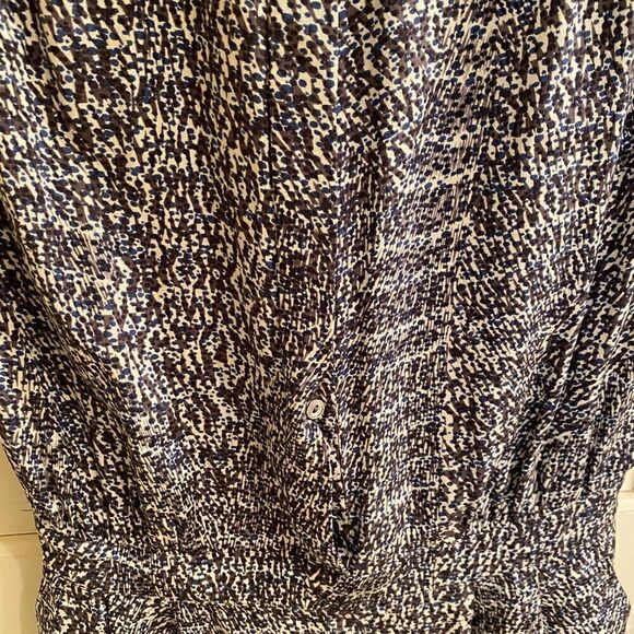 Vince 100% Silk Summer Romper Static Print Size 4 - Picture 4 of 7